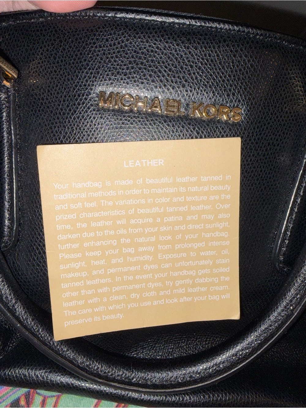 Michael Kors Black Leather Satchel with Gold Hardware - Picture 13 of 14
